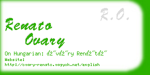 renato ovary business card